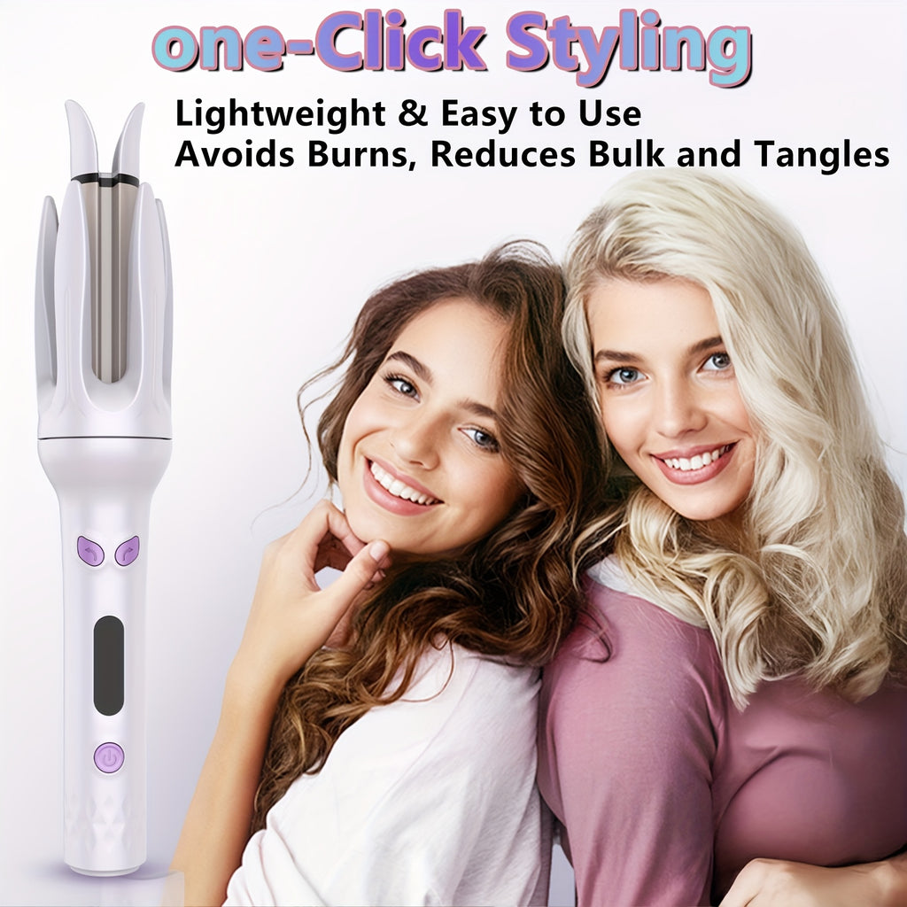 Genai Automatic Hair Curler: 28Mm Barrel, 4 Temperature Options, Negative Ion Technology, The Essential Tool for Hair Styling & A Travel Essential for Easy Curls