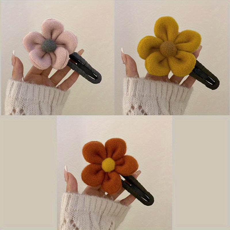 6pcs Cute Flower Hair Clip - Non-Slip, Seamless, Duckbill Design, Ponytail Fixed Hair Clip, Convenient Styling, Very Suitable For Daily Commuting, Date Wear, Women's Fashion Accessories