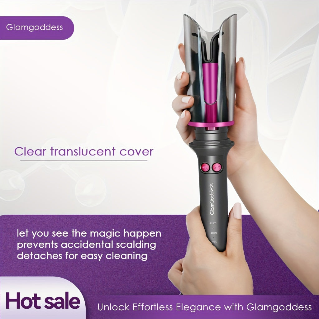 Automatic Curling Iron - 1 Piece Electric Rotating Hair Curler With Anti-Tangle & Anti-Scald Design, Portable Heated Hair Curling Roller For Women, Mother's Day, Birthday And Christmas Gifts