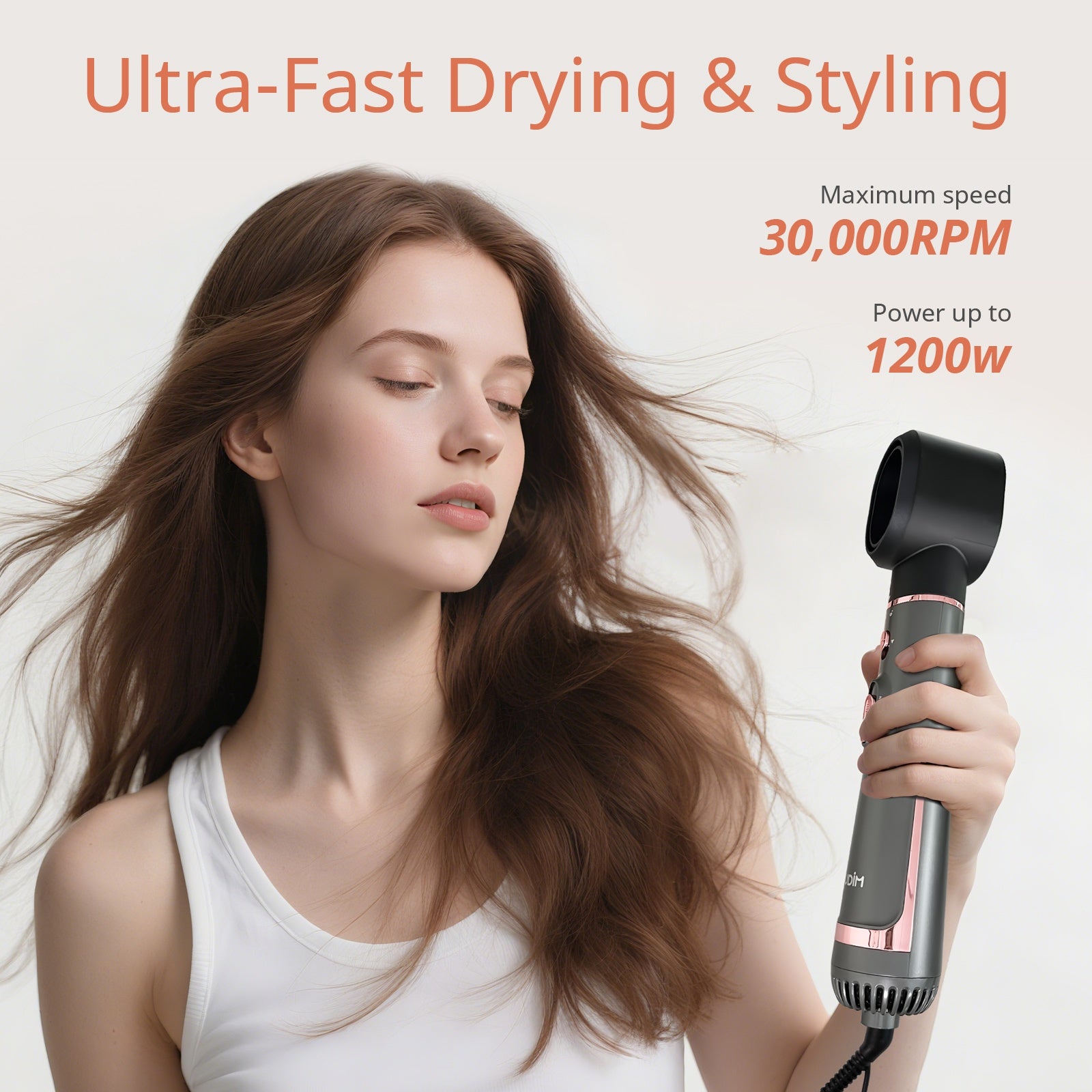 Versatile Hot Air Brush with Negative Ion Technology for Smooth, Frizz-Free Results. This Hair Dryer And Styling Combines The Functions of a Curling Iron And a Massage Straightening Brush, Featuring Various Temperature And Wind Speed Options