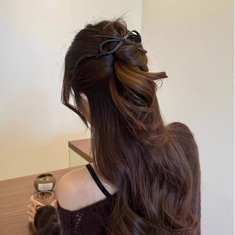 2pcs Bow hair clip, elegant leopard print hair clip, with a delicate feel, suitable for half body hairstyles and buns. Bow hair clip, formal hairstyle, exquisite design, fashionable craftsmanship, hair catcher, elegant women