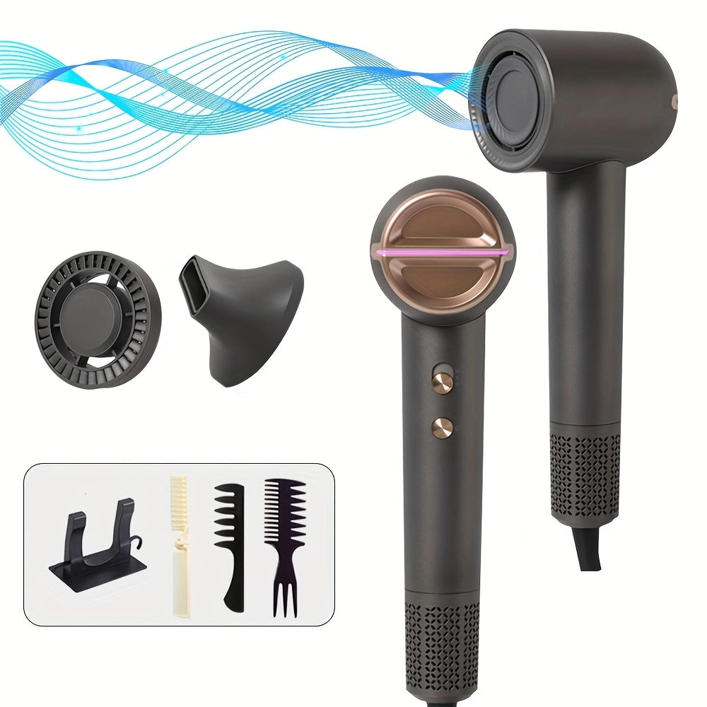 Negative Ion Hair Dryer, 110, 000 RPM Professional High-speed Hair Dryer, Brushless Motor, Quick Hair Drying, 3 Wind Speed Settings And 4 Temperature Settings, Low Noise, Suitable For Home, Travel And Salon Use, The Best Choice For Women'S Gifts