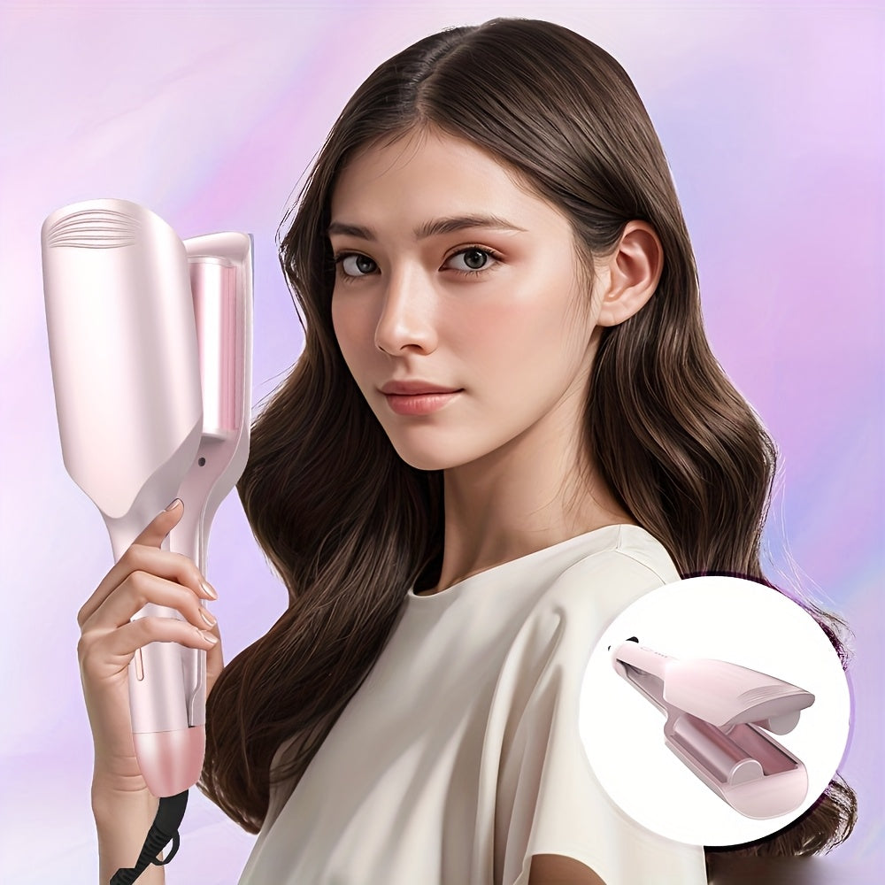 Women's Negative Ion Hair Straightener & Curler with French Egg Roll & Deep V Wave Styler - Fast Curling Iron Suitable for Salon-Quality Waves at, Gift for Curly\u002FStraight Hair