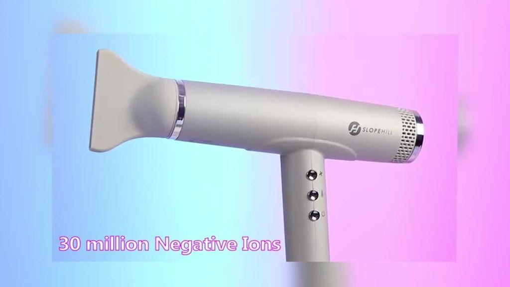 Professional Hair Dryer with Diffuser | High Speed, Brushless Motor, Ionic, Lightweight, Compact, Low Noise, 59.06inch-118.11inch Cord, 2000W, Metal, Non-foldable Handle, Leakage Protection Plug