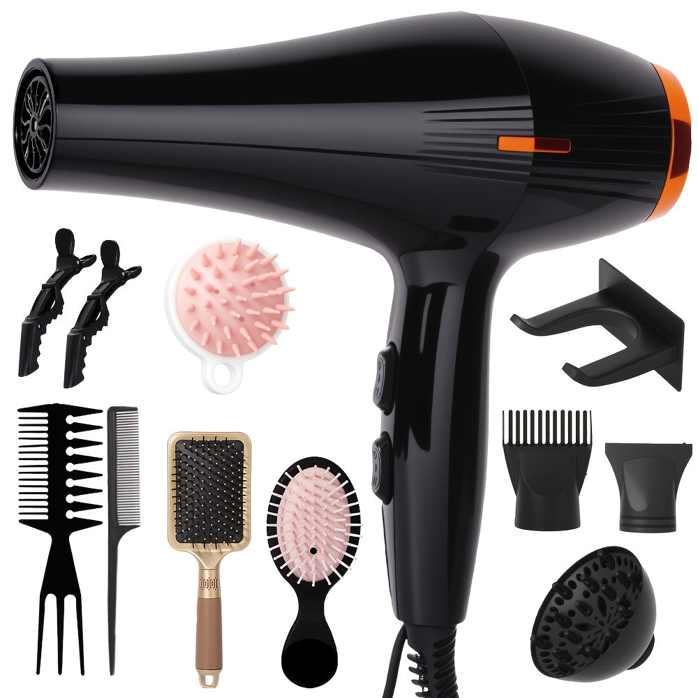 MORFONE All-in-one High-end Home Professional Hair Dryer. A Hair Dryer Set with Various Accessories Such As A Comb, Hair Clip, And Nozzle. Suitable for Family Or Travel Use- Festive NY Gift for Loved Ones