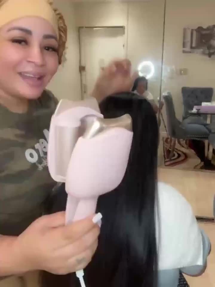 Mini Portable Curling Iron with LED Temperature Display & 3 Heat Settings - Fast Curler, Heat-Resistant Design for Professional Volume\u002Fwaves, Compact Styler Suitable for Women & Men, Home & Travel, Gift