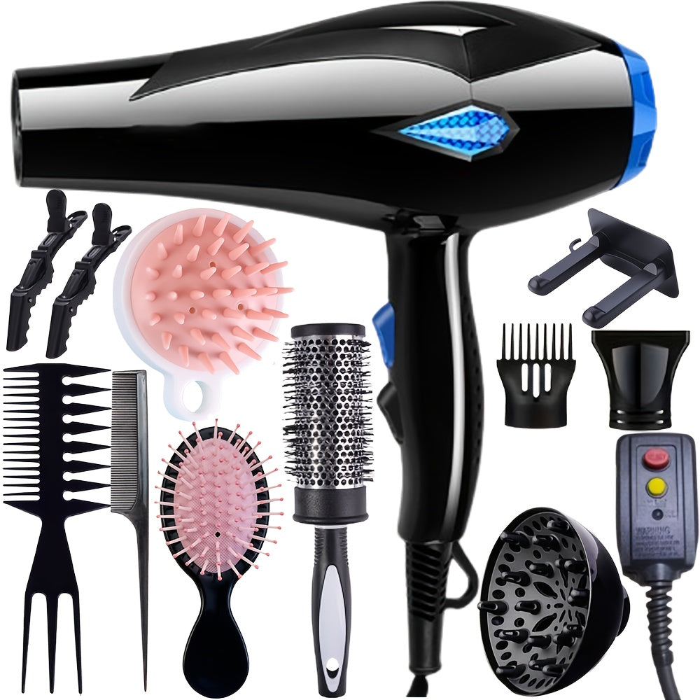 MORFONE All-in-one High-end Home Professional Hair Dryer. A Hair Dryer Set with Various Accessories Such As A Comb, Hair Clip, And Nozzle. Suitable for Family Or Travel Use- Festive NY Gift for Loved Ones