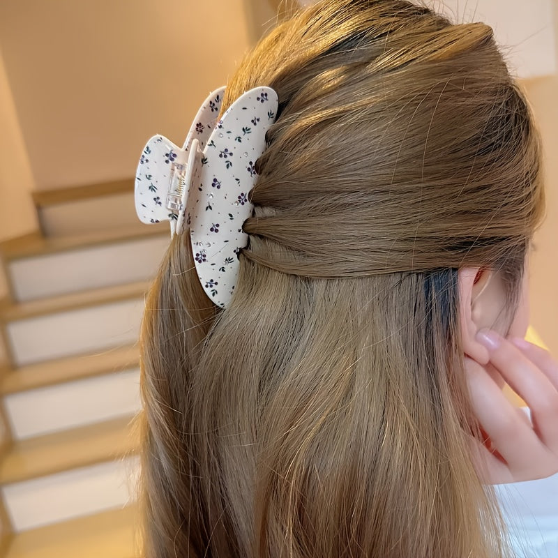 Single Sweet Cherry and Blueberry Floral Hair Clip | Perfect for Valentine'S Day, French Country Style Bun Maker, Fresh and Elegant Spring and Summer Style, Ideal for Medium and Long Hair with Rhinestone Details