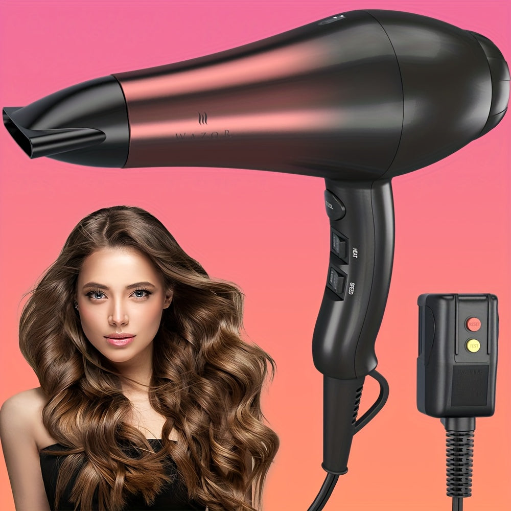 Professional Salon Hair Dryer Professional Salon Hair Dryer - 1875W AC Motor, Ionic & Far Infrared Technology, 3 Heat & 2 Speed Wind Cool, Non-Foldable Handle, US Plug, 1.5-3m Length, Sleek Hair Dryer, Brushed Motor