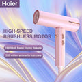 Haier High Speed Hair Dryer 200 Million Negative Ions, 100, 000 RPM Brushless Motor, 100 Times Precise Temperature Control, 4 Wind Speeds and 3 Wind Temperatures with Brushless Motor Hair Dryer with Leakage Protection Plug