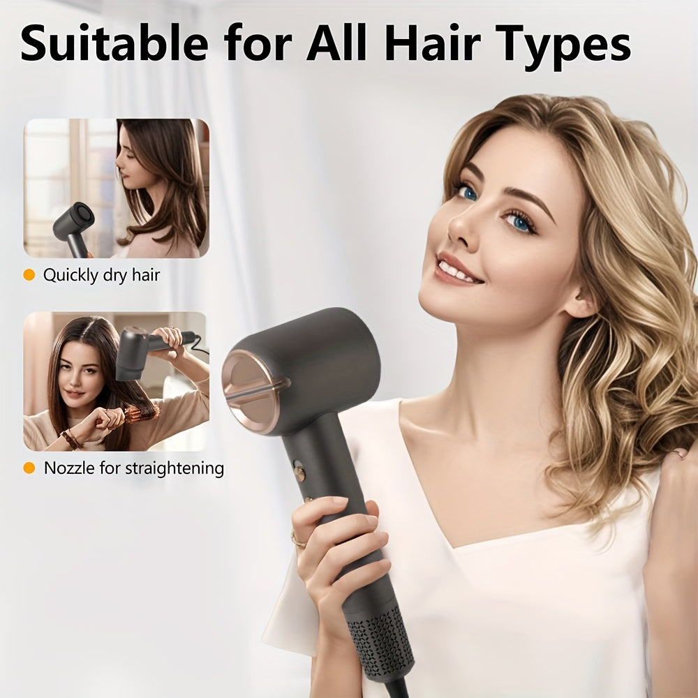 Negative Ion Hair Dryer, 110, 000 RPM Professional High-speed Hair Dryer, Brushless Motor, Quick Hair Drying, 3 Wind Speed Settings And 4 Temperature Settings, Low Noise, Suitable For Home, Travel And Salon Use, The Best Choice For Women'S Gifts