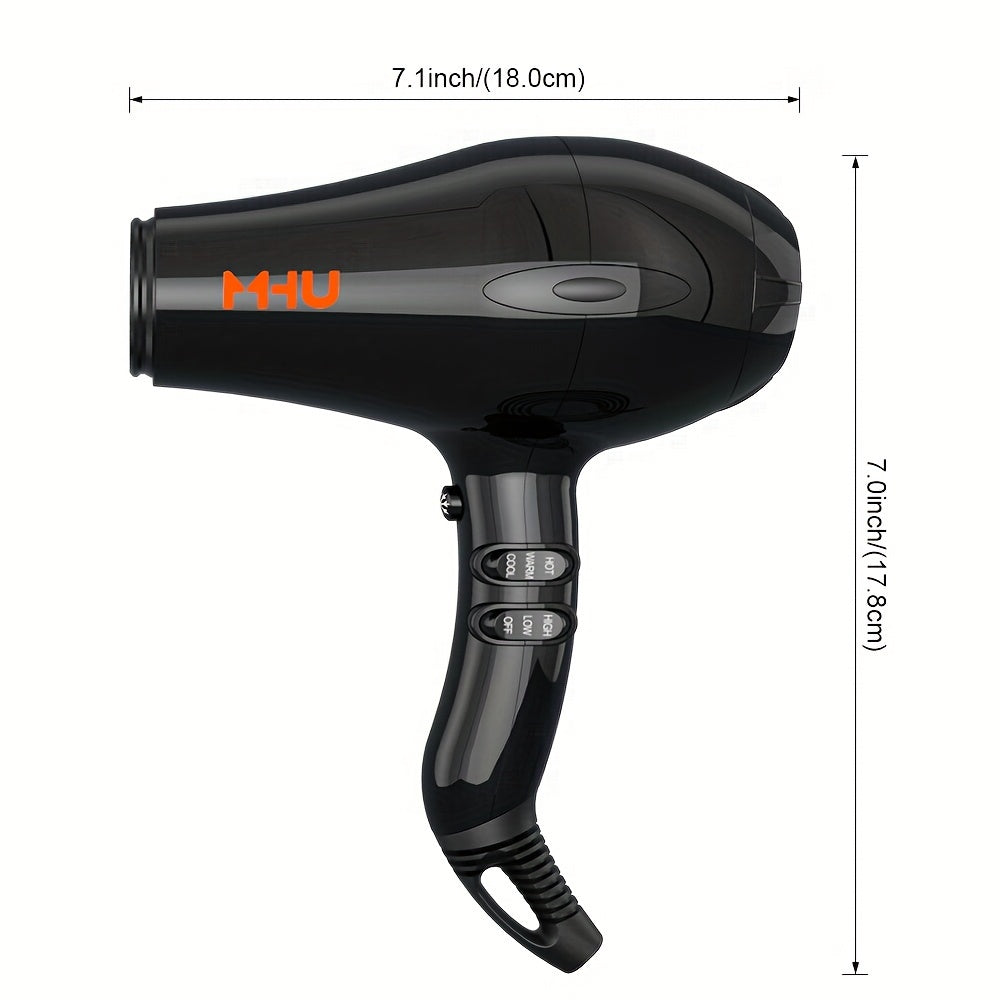 1875W Professional Hair Dryer with Ionic\u002F Technology & Negative Ion Generator - 4-in-1 Attachments (Diffuser, Comb, Concentrator Nozzles) - Fast Drying, Low Noise, Lightweight Blow Dryer for Thick\u002FThin Hair, Salon-Quality Styling ( Plug