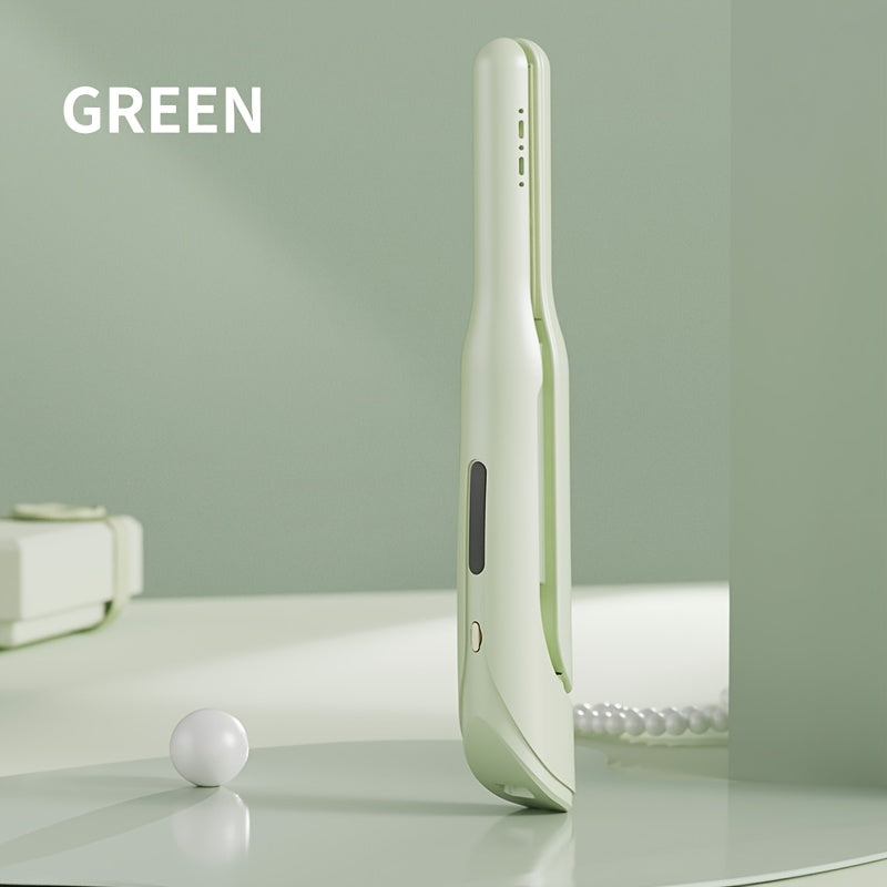 Eavalcro 2-In-1 Cordless Hair Straightener And Curler, Compact Hair Straightener with 3 Heat Settings, Heats Up in 60 Seconds, Portable Travel Flat Iron, Ionic Technology for Smooth, Frizz-Free Hair