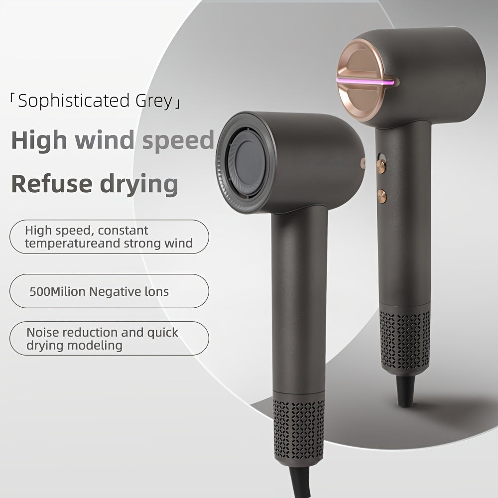 Negative Ion Hair Dryer, 110, 000 RPM Professional High-speed Hair Dryer, Brushless Motor, Quick Hair Drying, 3 Wind Speed Settings And 4 Temperature Settings, Low Noise, Suitable For Home, Travel And Salon Use, The Best Choice For Women'S Gifts