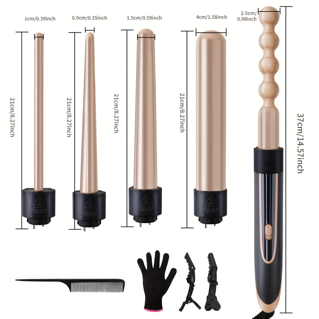 Hair Curling Wand 5in 1 Hair Curlers Iron Set 0.4\