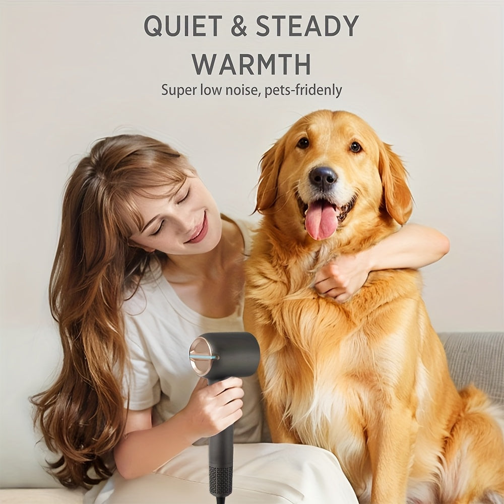 Negative Ion Hair Dryer, 110, 000 RPM Professional High-speed Hair Dryer, Brushless Motor, Quick Hair Drying, 3 Wind Speed Settings And 4 Temperature Settings, Low Noise, Suitable For Home, Travel And Salon Use, The Best Choice For Women'S Gifts