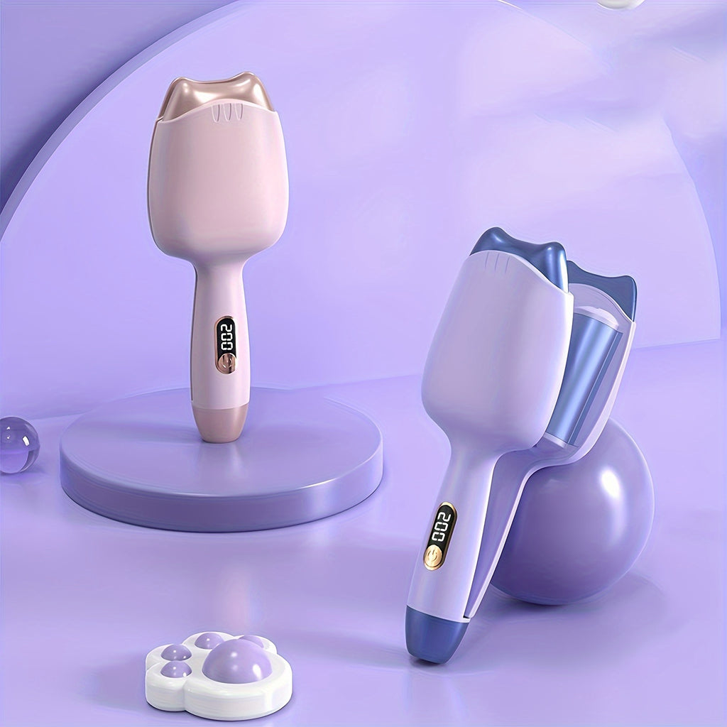 Mini Portable Curling Iron with LED Temperature Display & 3 Heat Settings - Fast Curler, Heat-Resistant Design for Professional Volume\u002Fwaves, Compact Styler Suitable for Women & Men, Home & Travel, Gift