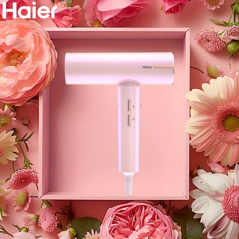 Haier High Speed Hair Dryer 200 Million Negative Ions, 100, 000 RPM Brushless Motor, 100 Times Precise Temperature Control, 4 Wind Speeds and 3 Wind Temperatures with Brushless Motor Hair Dryer with Leakage Protection Plug