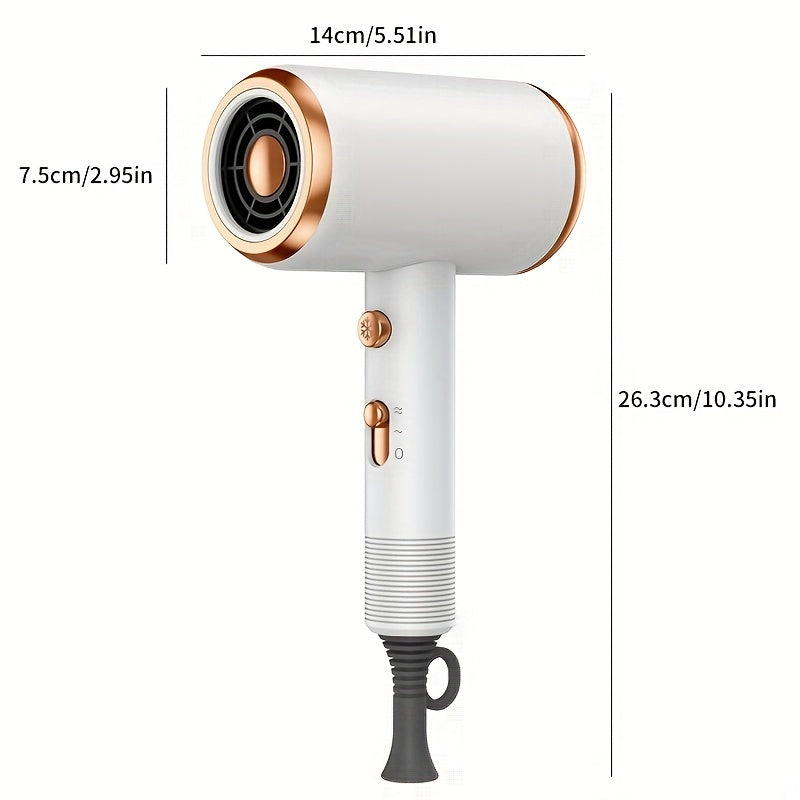 Professional Ionic Hair Dryer with Diffuser Attachment - Ionic Technology for faster drying, 2 Speeds & 3 \u002FCool Settings, Ionic generator ionizes the air for faster evaporation, Brushed Motor for Straight\u002FCurly\u002FWavy Hair - Suitable for Home