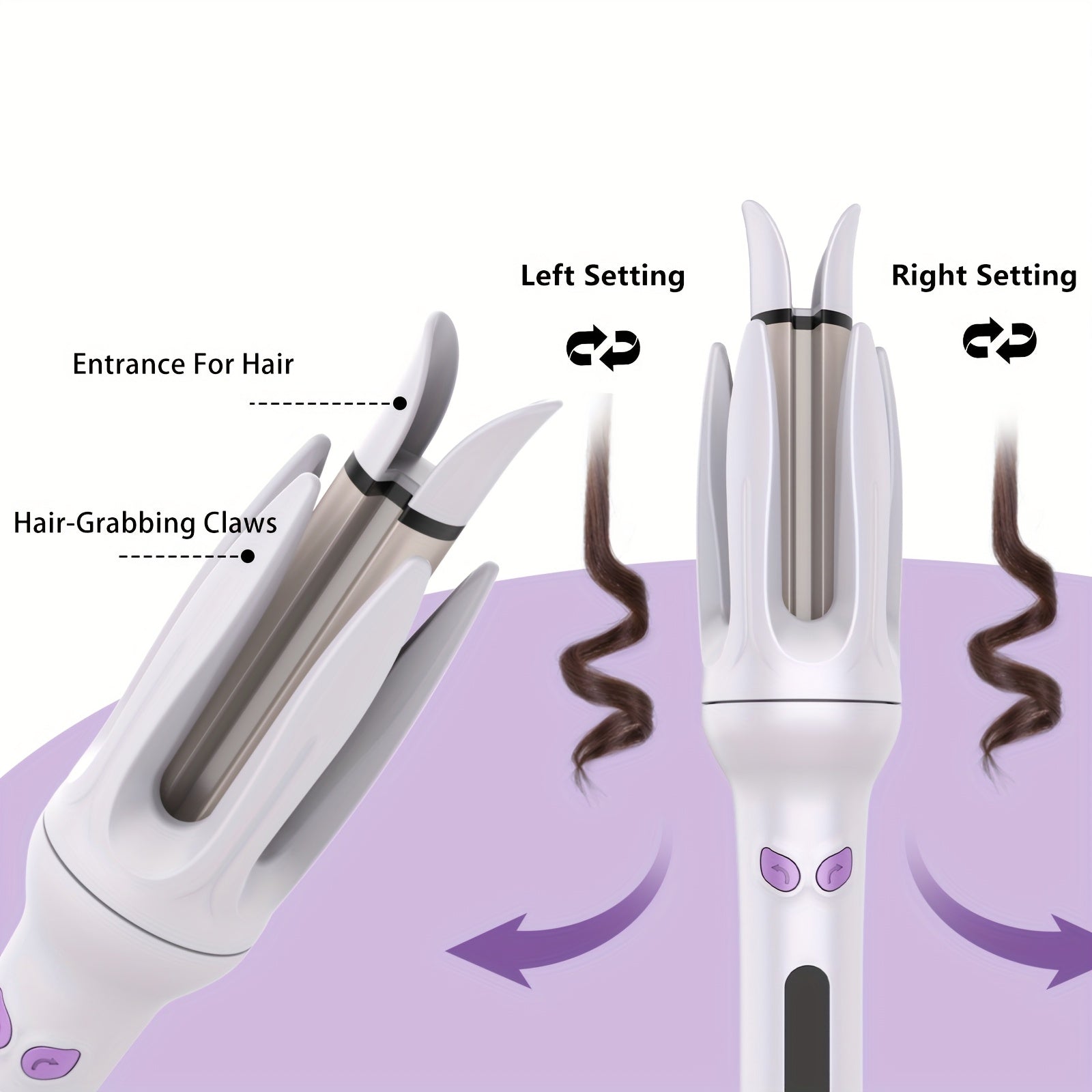 Genai Automatic Hair Curler: 28Mm Barrel, 4 Temperature Options, Negative Ion Technology, The Essential Tool for Hair Styling & A Travel Essential for Easy Curls