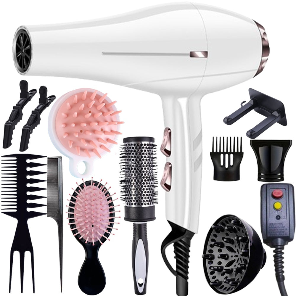 MORFONE All-in-one High-end Home Professional Hair Dryer. A Hair Dryer Set with Various Accessories Such As A Comb, Hair Clip, And Nozzle. Suitable for Family Or Travel Use- Festive NY Gift for Loved Ones